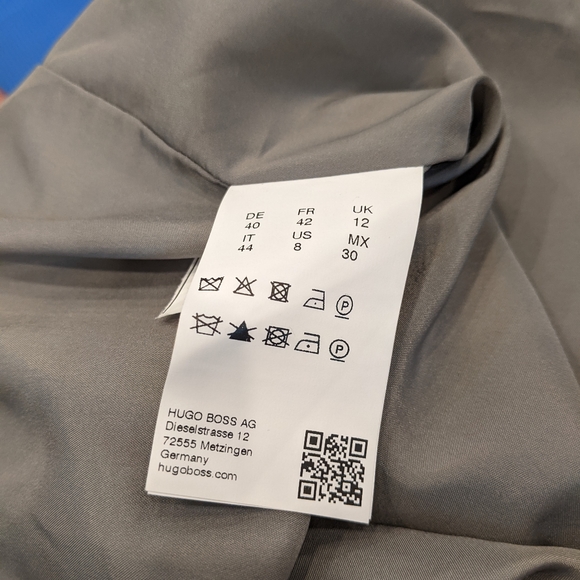 Brand New Hugo Boss The Pencil Skirt High-Waisted Wool Size 8 in Grey - Picture 12 of 13